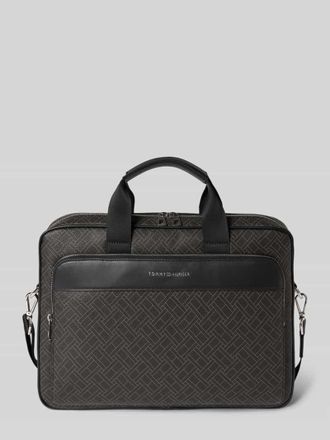 Tommy Hilfiger Laptoptasche mit Allover-Muster Modell MONOGRAM in BLACK, Gr&ouml;&szlig;e 1
