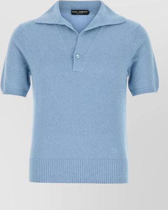 Dolce & Gabbana cotton blend polo shirt short sleeves ribbed