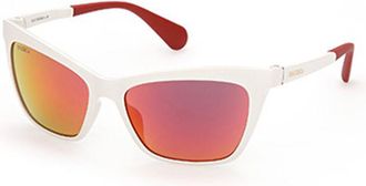 Max & Co. MO0014 21L Womens Sunglasses White Size 55