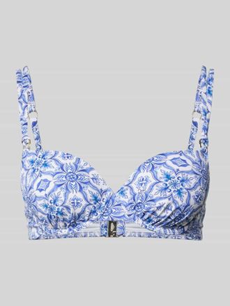 Joop Bikini-Oberteil im Allover-Look Modell MURI BEACH in Blau, Gr&ouml;&szlig;e 36B