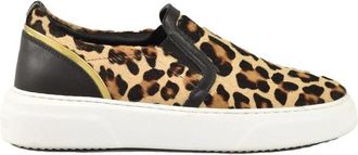 A.Testoni Womens Slip On - Leopard Print