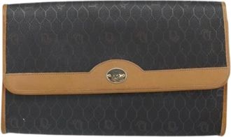 Dior Pre-owned Clutches, female, Black, Size: ONE SIZE Pre-owned Vintage honeycomb chain