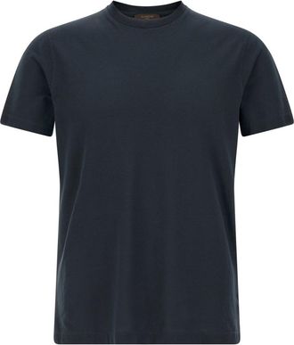 Zanone Blue Cotton T-shirt