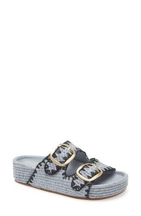 Loeffler Randall Theo Double Band Slide Sandal in Light Blue/black at Nordstrom Rack, Size 5.5
