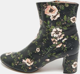 Rochas Size 39.5 Multicolor Leather Ankle Length Boots
