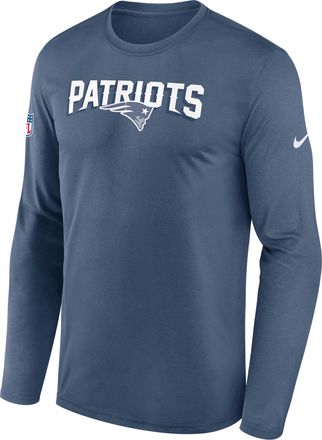 Nike New England Patriots Rivalries Collection Sideline Legend Nike Mens Dri-FIT NFL Long-Sleeve T-Shirt in Blue | 02TJ4NR8K-X5L