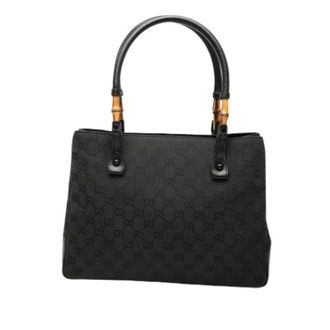 Gucci Pre-owned Tote Bags, female, Black, Size: ONE SIZE Pre-owned Canvas Tote