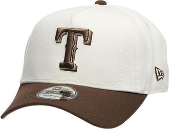 New Era Texas Rangers Rangers 9Forty A-Frame Cap - Adult White/Walnut