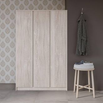 Seconique Malvern 3 Door Wardrobe in Light Stone