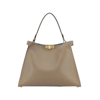 Fendi Way Large Tote - Dames - Handtassen - Grijs - ONE Size - Su&egrave;de - Tassen