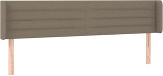 vidaXL Cabecero De Tela Gris Taupe 183x16x78/88 Cm Vidaxl