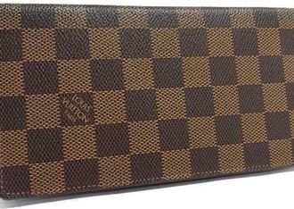 Louis Vuitton Brown Damier Canvas Ebene Damier Canvas Long Wallet (Bi-Fold) (Pre-Owned)