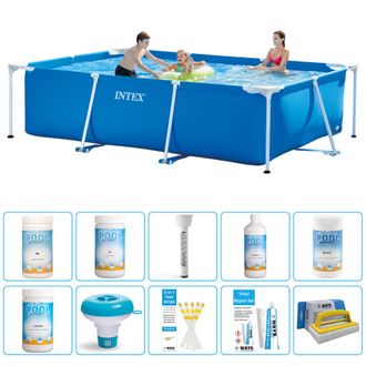 Intex Piscina Con Estructura Rectangular - 300x200x75 Cm - 7-piezas S43239