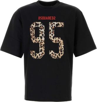 Dsquared2 Black Cotton Oversize T Shirt