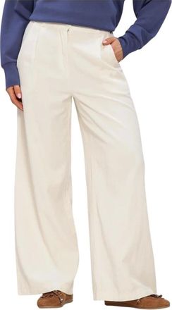 Simple Broeken, Dames, Beige, XS, Katoen, Wijde broek