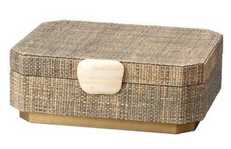 Jamie Young Co. Eden Raffia Decorative Box in Grey Steel at Nordstrom