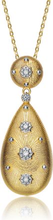 Rachel Glauber 14k Gold Plated Cubic Zirconia Pendant Necklace