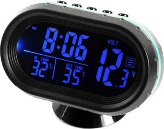 OEM Thermom&egrave;tre De Voiture Num&eacute;rique Affichage Temp&eacute;rature Int&eacute;rieure/ext&eacute;rieure Jauge De Tension Grand &Eacute;cran Lcd Ajustable 180&deg;