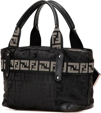 Fendi Crossbody Bags - 2000-2010 Zucca Nylon Zip Code Handbag - Gr. unisize - in Schwarz - für Damen