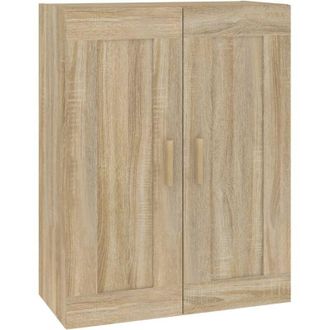 vidaXL Wall Cabinet Sonoma Oak 69.5x32.5x90 cm Engineered Wood vidaXL