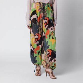Etro Wide-leg trousers in printed silk