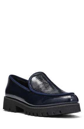 Donald J Pliner Patent Platform Loafer in Navy at Nordstrom Rack, Size 6.5