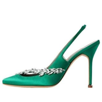 Balenciaga (WMNS) Balenciaga Manolo Blahnik Slingback Grass A0024NW1WM83876