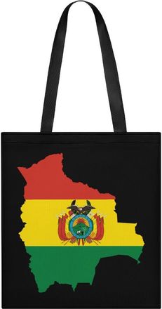Generic Clipart Bolivia Flag Map Womens Tote Casual Shopping Bag Lightweight Shoulder Bags Hobos Handbag for Work Travel Daily 35x40cm