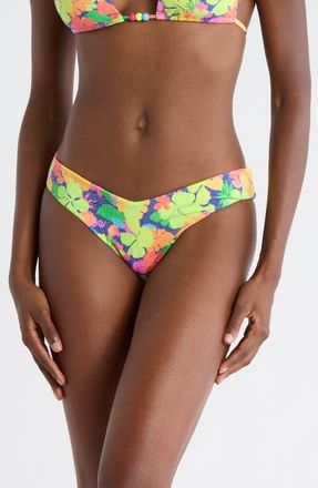 Kulani Kinis V-Cut Bikini Bottoms in Neon Sunset at Nordstrom, Size X-Small