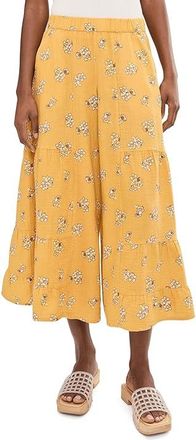 Toad&Co Tate Double Weave Palazzo Pants Womens Skirt Toucan Print : LG (US 12-14), Cotton/Hemp