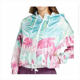 Nike Womens Windrunner Cropped Jacket In Multi Floral