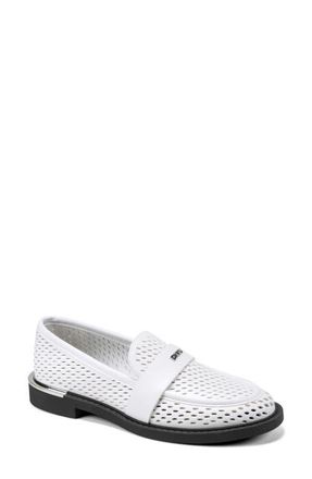 DKNY Rezzi Perforated Loafer in White at Nordstrom, Size 5.5
