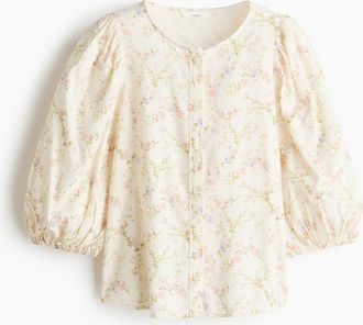 H&M Bluse aus Leinenmix - White