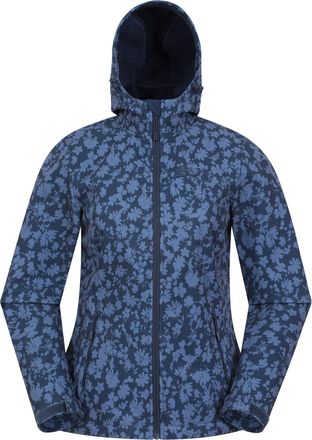Mountain Warehouse Dames/Dames Exodus bedrukt waterafstotend softshell jack (Donkerblauw)