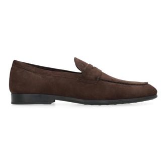 Tod's Gommino Suede Loafers - male - Tods - Loafers - Brown - 7 UK - Shoes