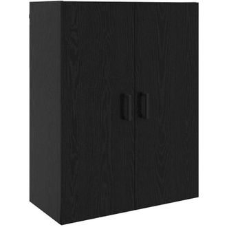 vidaXL Wall Mounted Cabinet Black 69.5 x 34 x 90 cm Engineered wood Vidaxl