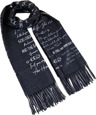 Generic Christian Prayer Scarf - Bible Verse Scarf 27.5 x 70.8 Inches, Lightweight Breathable Scarf with Scripture, Elegant Religious Accessory | Soft, Comfor