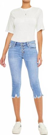 Kancan Capri Crop Jeans In Medium