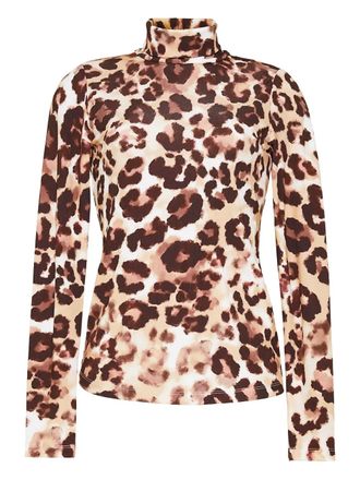 Cara Cara Suzie mock-neck top - women - Viscose/Spandex/Elastane - L - Brown