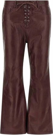 Rotate Flared Leather-Effect Pants