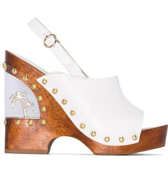 Sophia Webster White Paradise Wedge Sandals Size 36.5