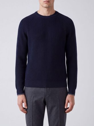 Brunello Cucinelli Maglia girocollo in poliestere riciclato a maniche lunghe