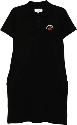 Chocoolate Abito in stile polo con logo - Nero