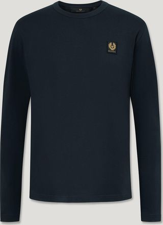 Belstaff Camiseta De Manga Larga Para Hombre Punto Algod&oacute;n Tinta Oscura 2xl