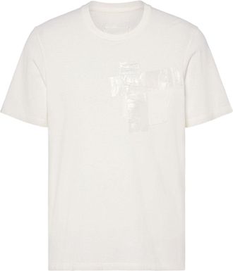 Maison Margiela Cotton Jersey T-Shirt with Distinctive Adhesive Strip and Four-Hole Back