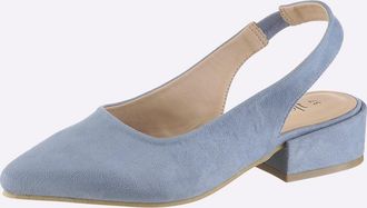 Casual Looks Slingpumps CASUAL LOOKS, Damen, Gr. 36, hellblau, Textil, Schuhe Slingpumps