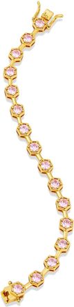 Savvy Cie Jewels 18K YELLOW GOLD PLATED OCTOGON 7 LONG BRACELET