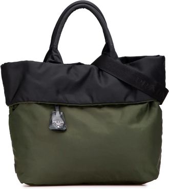 Prada Borsa a tracolla reversibile in tessuto 2000-2015 - Verde