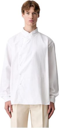 Kenzo Dubbele rij knopen overhemd - Heren - Casual Overhemden - Wit - L - Katoen - Overhemden
