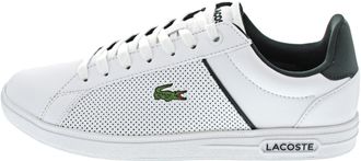Lacoste Lite Base Mens 224 White and Dark Green Trainers (UK Footwear Size System, Adult, Men, Numeric, Medium, 11)